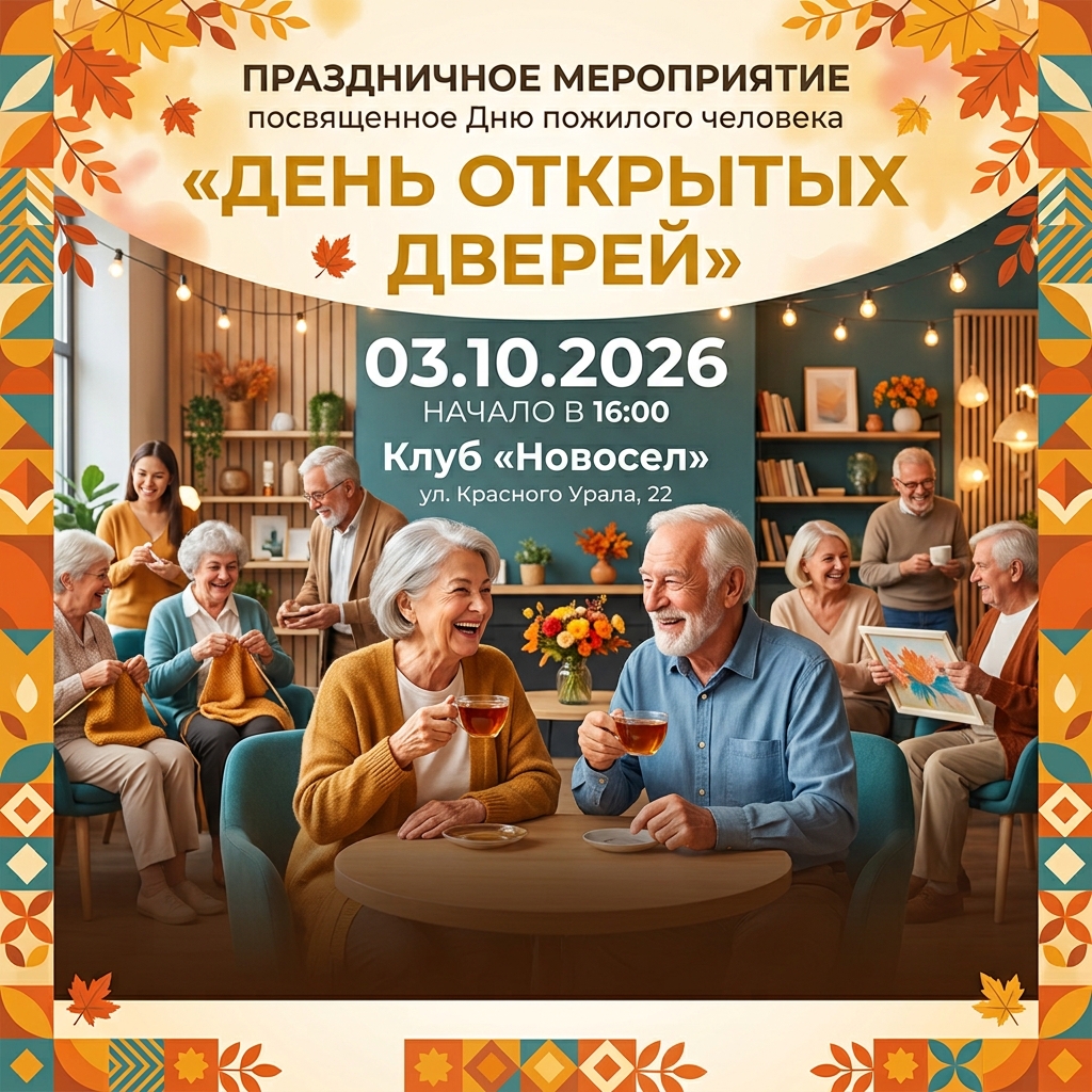 Праздничное мероприятие, посвященное Дню пожилого человека «День открытых дверей»