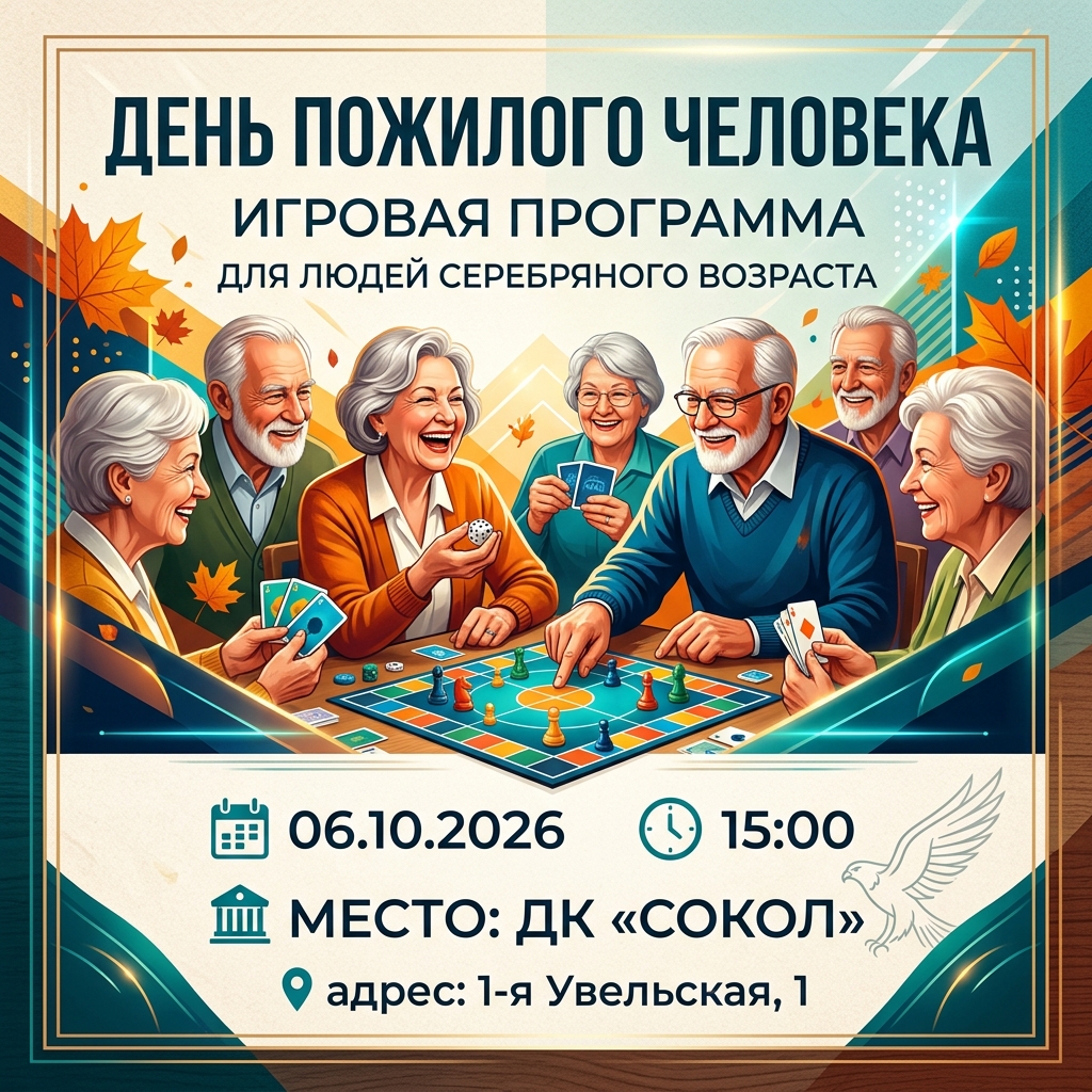 Игровая программа для людей серебряного возраста, посвященная Дню пожилого человека